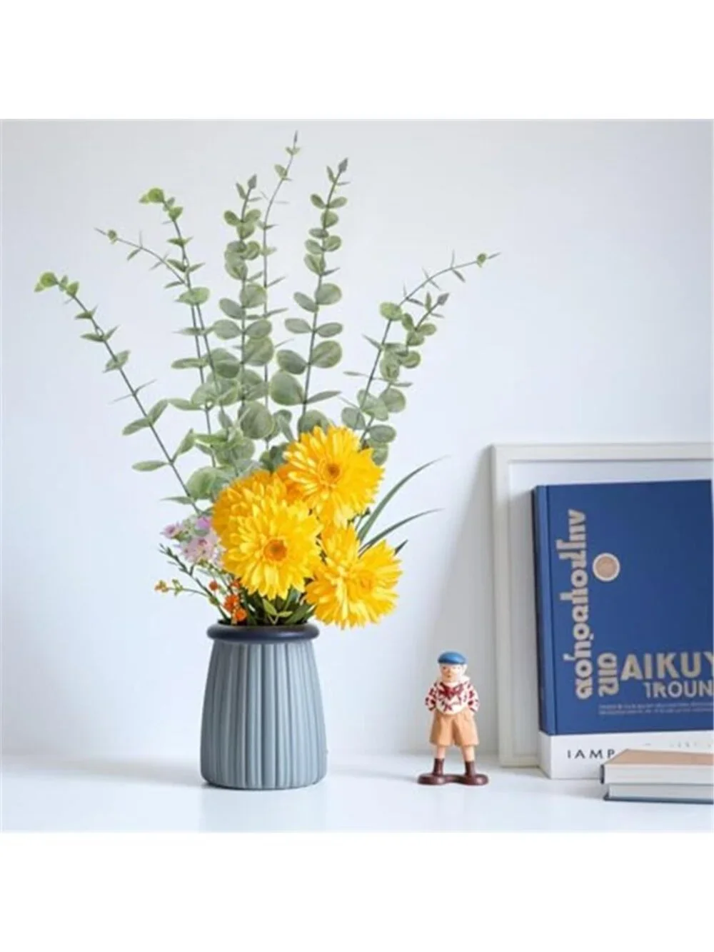 Artificial Eucalyptus Stems Faux Greenery Floral Bouquet Vase Decor 20 Pack